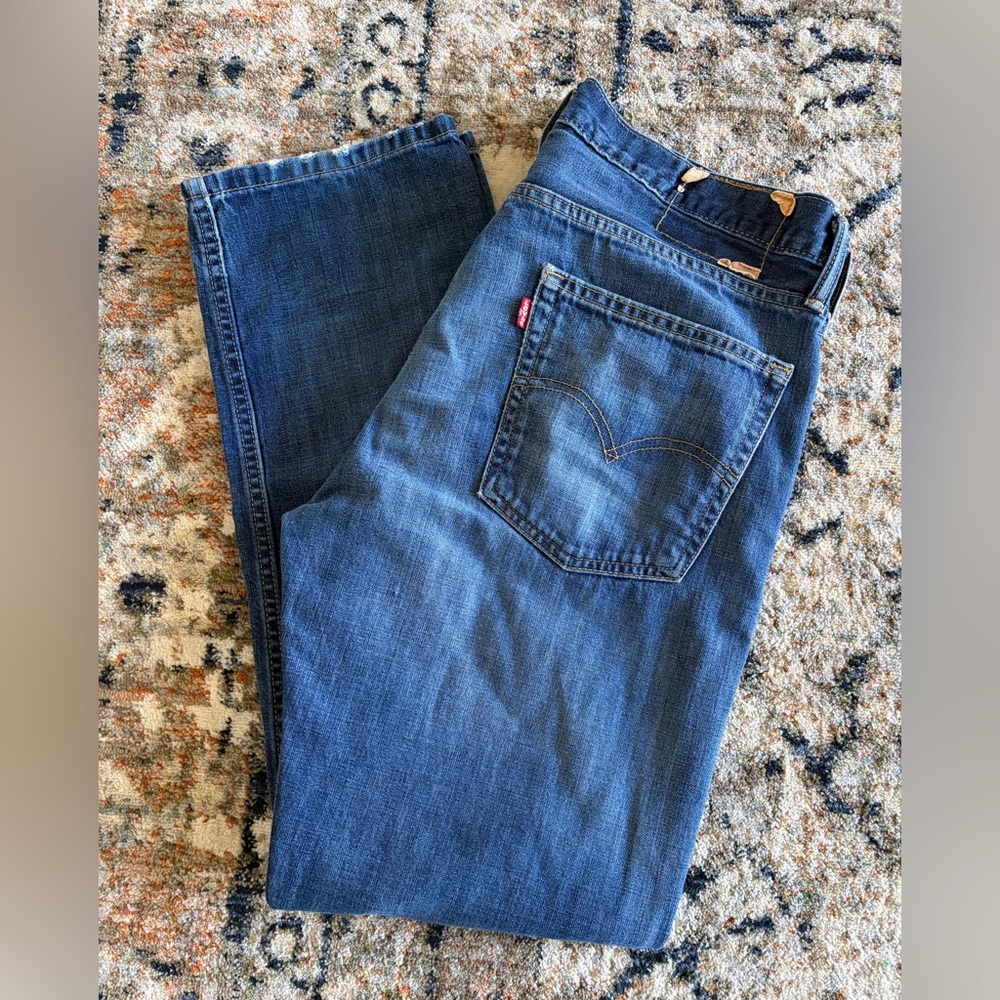 Levi’s 513 Slim Straight Jeans Men’s 36x32 Medium Wash Denim - Picture 3 of 8